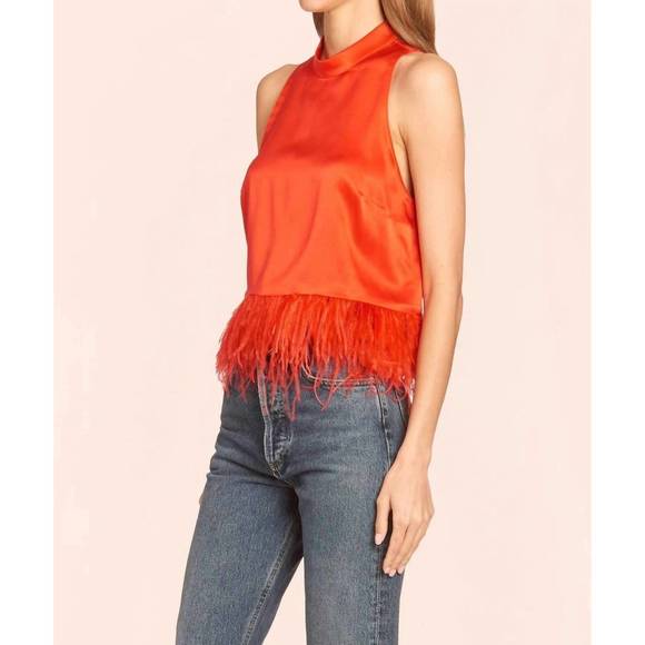 NEW AMANDA UPRICHARD delfina top in poppy - Picture 2 of 3